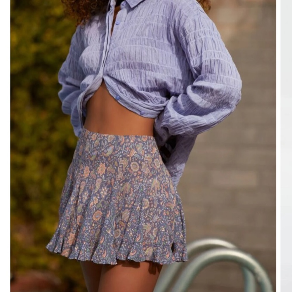 NWOT Paisley Floral Mini Skirt
